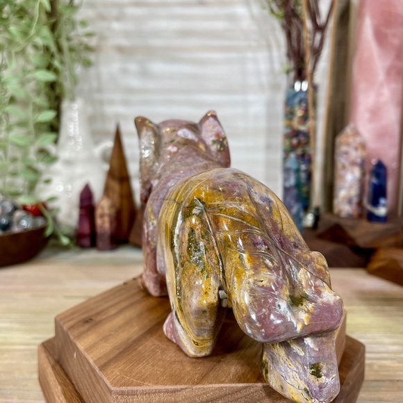 0971 Ocean Jasper Tiger Crystal Carving - Picture 9 of 13